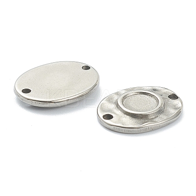 Non-Tarnish 304 Stainless Steel Cabochon Connector Settings LS-STAS-P279-05P-1