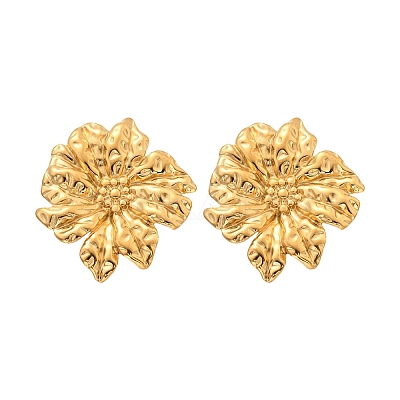 304 Stainless Steel Studs Earrings for Women EJEW-K306-29G-1