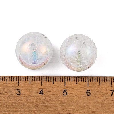 UV Plating Rainbow Iridescent Two Tone Acrylic Beads LS-PACR-C009-04A-1
