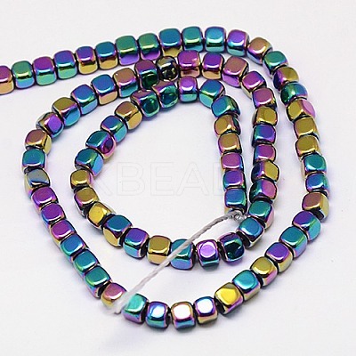 Electroplate Non-magnetic Synthetic Hematite Beads Strands G-J172-2x2mm-03-1
