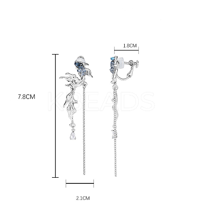 Fish Alloy Glass Clip-on Earrings FS-WG4D6D9-08-1