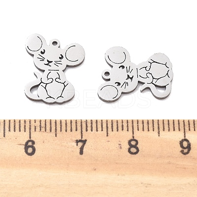 201 Stainless Steel Charms STAS-V001-08-1