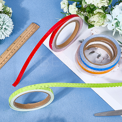 5 Rolls 5 Colors PVC Safety Reflective Tapes for Bicycles DIY-SP0004-39-1