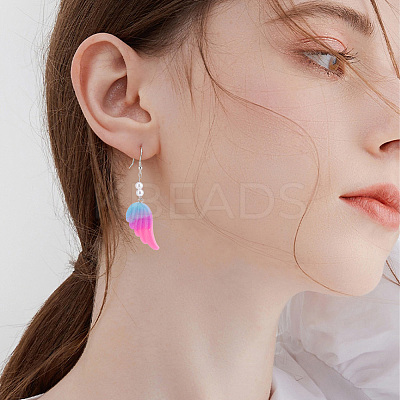 40pcs 2 colors Tricolor Opaque Resin Pendants RESI-AR0001-25-1