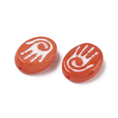 Baking Paint Glass Beads LAMP-D003-06J-1