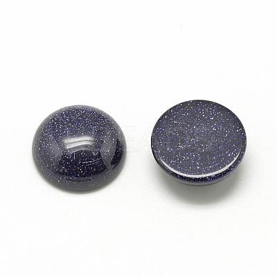 Synthetic Blue Goldstone Cabochons X-G-R416-8mm-34-1