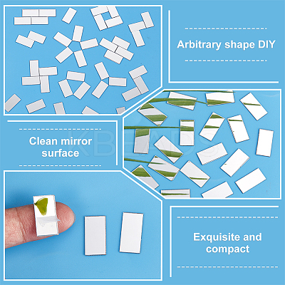 300Pcs Self-Adhesive Acrylic Mosaic Tiles DIY-OC0012-59G-1