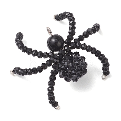 Hallowmas Glass & Resin Rhinestone Beaded Chandelier Component Links PALLOY-JF04534-1