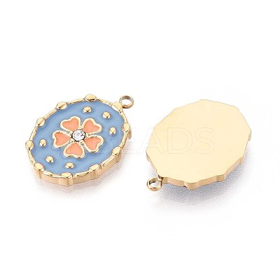 Ion Plating(IP) 304 Stainless Steel Rhinestone Pendants STAS-N109-251C-G-1