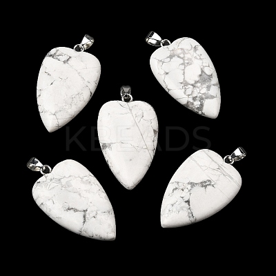 Natural Howlite Pendants G-F820-04P-08-1