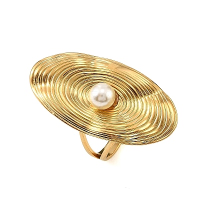 304 Stainless Steel Cuff Open Rings for Women SA-CBAF040-01G-1