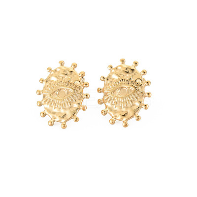 Ion Plating(IP) 304 Stainless Steel Stud Earring Findings STAS-N097-220LG-1
