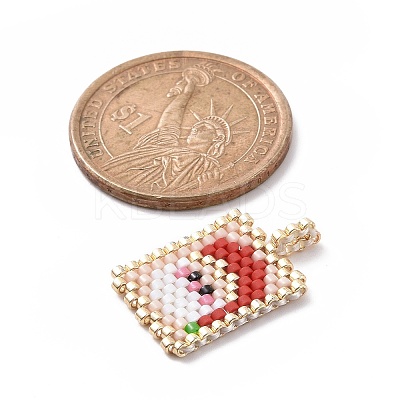Christmas Theme Handmade MIYUKI Japanese Seed Loom Pattern Seed Beads PALLOY-MZ00060-04-1