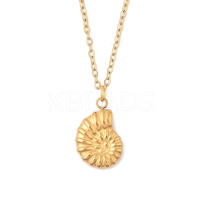 Conch Shape 304 Stainless Steel Pendant Necklaces & Bracelets & Stud Earrings Sets for Women SJEW-C004-15G-1