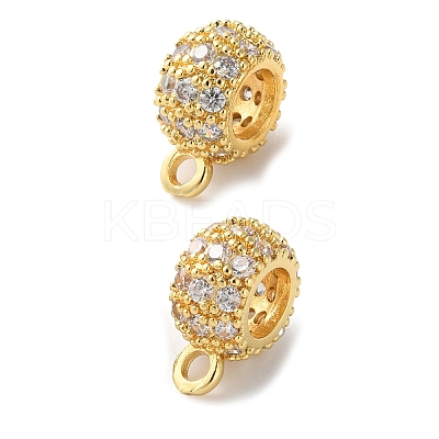 Brass Micro Pave Cubic Zirconia Tube Bails KK-S512-08G-1