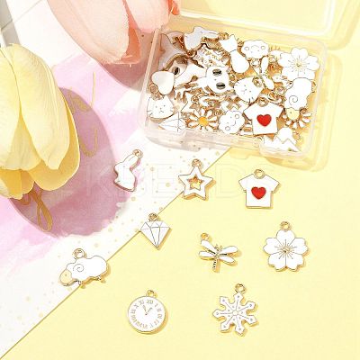 40Pcs 20 Styles Alloy Enamel Pendants ENAM-FS0003-32-1