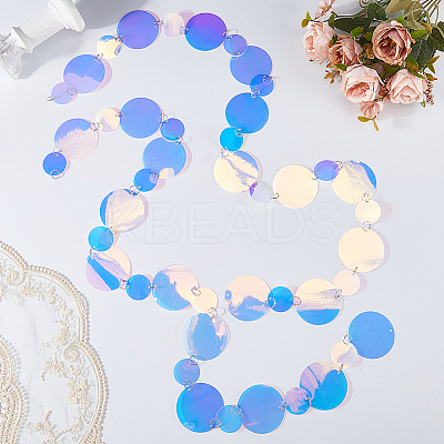 20Pcs PVC Sequin Round Beaded Curtain AJEW-CN0006-55D-1