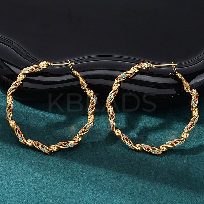 304 Stainless Steel Hoop Earrings EJEW-S250-03G-1
