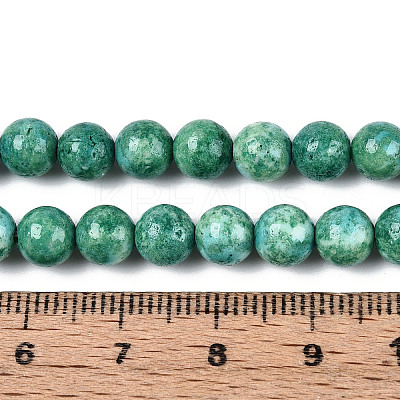 Dyed Synthetic Fossil Beads Strands G-T139-6mm-66E-1