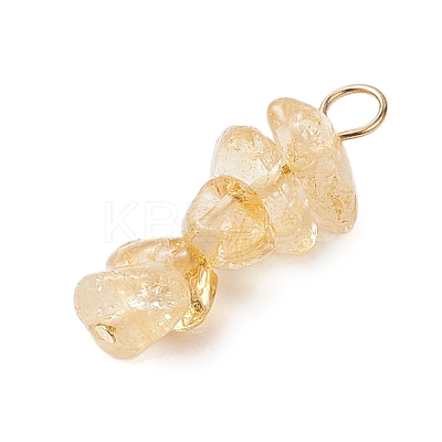 10Pcs 5 Colors 12 Constellation Natural Smoky Quartz & Aquamarine & Citrine & South Red Agate & White Moonstone Pendants PALLOY-JF02839-05-1