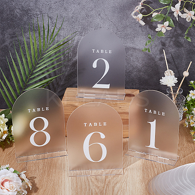 Number 1~15 Acrylic Table Place Cards AJEW-WH0709-140-1