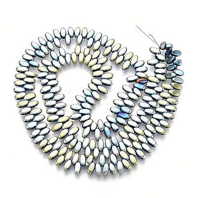 Electroplated Synthetic Non-magnetic Hematite Beads Strands G-T139-65F-1