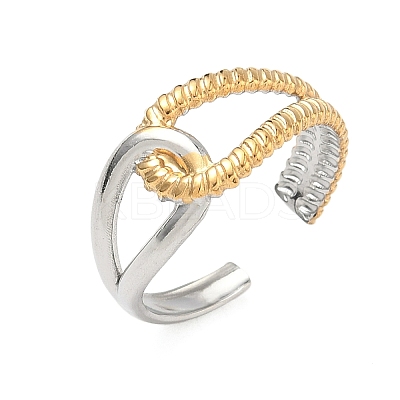 304 Stainless Steel Cuff Open Rings RJEW-Z121-02GP-09-1