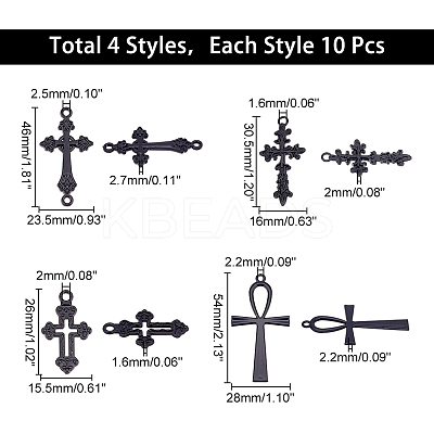 4 Bags 4 Style Zinc Alloy Pendants FIND-AR0002-91-1