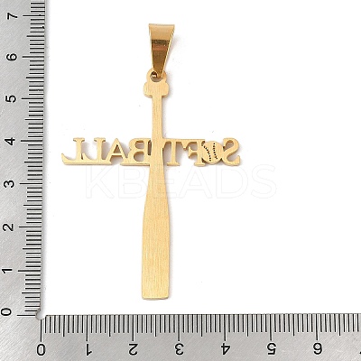 304 Stainless Steel Big Pendants STAS-U040-04G-1