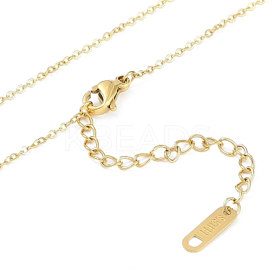 Ion Plating(IP) Golden Tone 304 Stainless Steel Enamel Bowknot Pendant Necklaces for Women NJEW-K276-07G-02-1