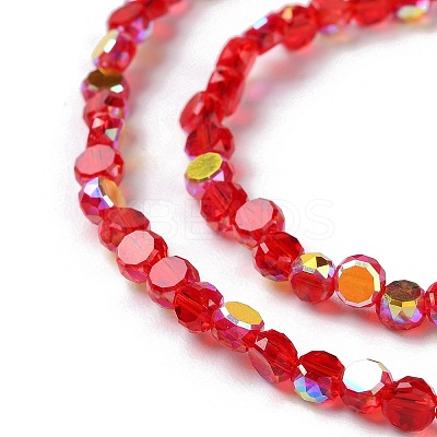 Transparent Electroplate Glass Beads Strands GLAA-Q099-A01-09-1