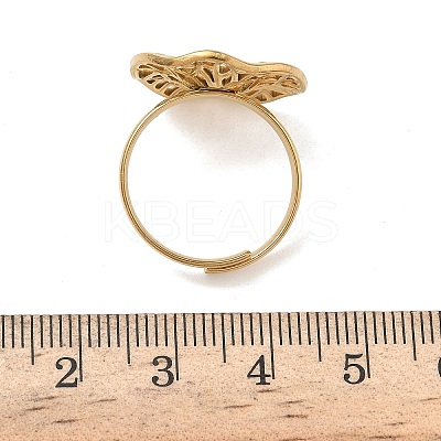 Adjustable 304 Stainless Steel Cuff Rings RJEW-Z121-01G-02-1