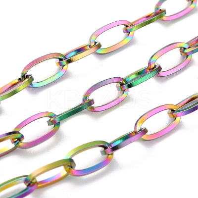 Ion Plating(IP) 304 Stainless Steel Paperclip Chain CHS-H031-06MC-1