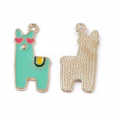 Alloy Enamel Pendants ENAM-C006-03KCG-1