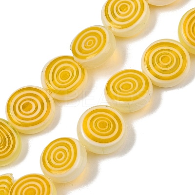 Handmade Lampwork Beads Strands LK-R004-49C-1