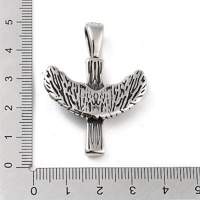 Retro 304 Stainless Steel Big Pendants STAS-I205-22AS-A-1