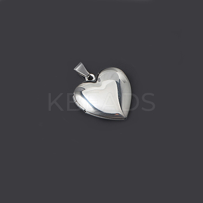 Tarnish Resistant 304 Stainless Steel Locket Pendants STAS-O103-40P-1