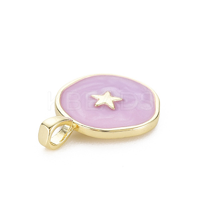 Brass Enamel Pendants KK-Q283-057I-NR-1
