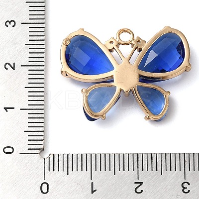 Rack Plating Brass Clear Cubic Zirconia Pendants KK-N255-11G-01-RS-1