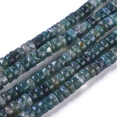 Natural Moss Agate Beads Strands G-I265-05-1