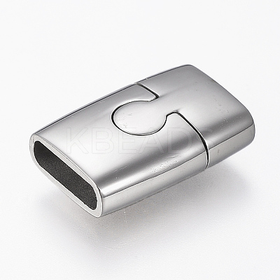 Tarnish Resistant 304 Stainless Steel Magnetic Clasps with Glue-in Ends LS-STAS-F130-62P-1
