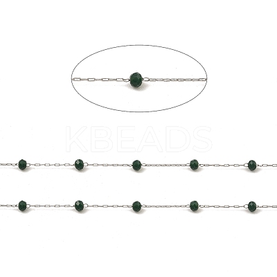 Glass Round Beaded Chains CHS-B003-04F-1