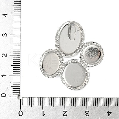 304 Stainless Steel Pendant Cabochon Settings STAS-D376-21P-1