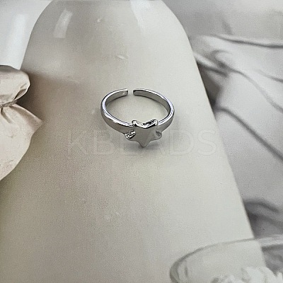 Star Zinc Alloy Adjustable Cuff Rings FS-WG86BD8-02-1