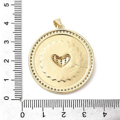 Brass Micro Pave Cubic Zirconia Pendants KK-H529-14G-1