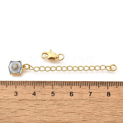 Brass Natural Lapis Lazuli Ends with Chain KK-K398-09G-1
