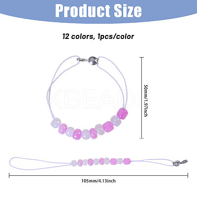 12Pcs Glass Seed Beads Locking Stitch Markers HJEW-CA00013-1