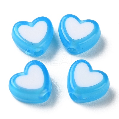 Heart Acrylic Beads TACR-S117-04D-1