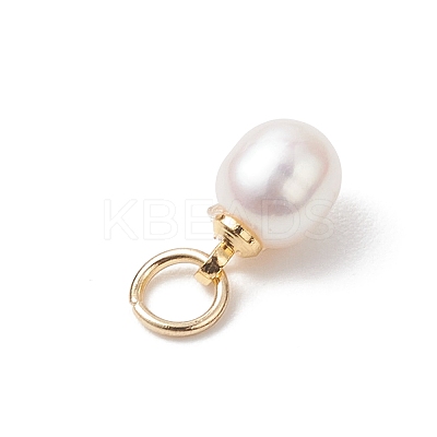 Natural Cultured Freshwater Pearl Rice Charms PALLOY-JF04820-1