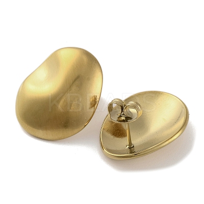 Ion Plating(IP) 304 Stainless Steel Stud Earrings for Women EJEW-N054-26G-1